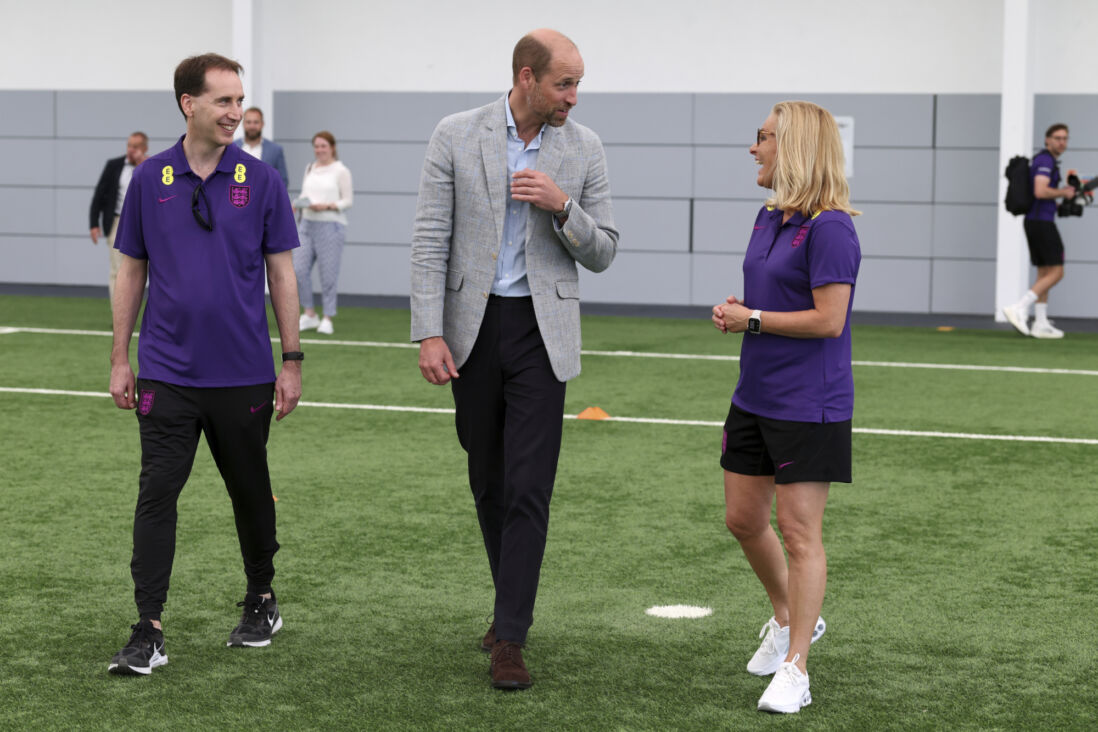 Sarina Wiegman met prins William