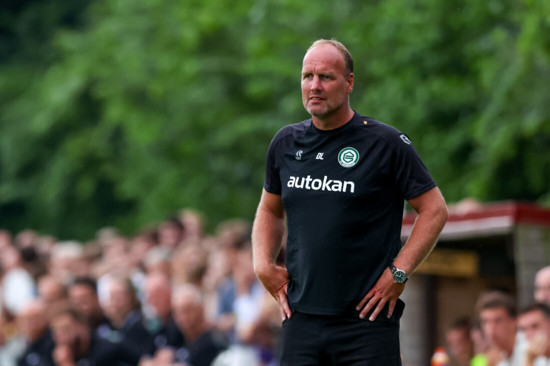 Dick Lukkien tijdens het oefenduel