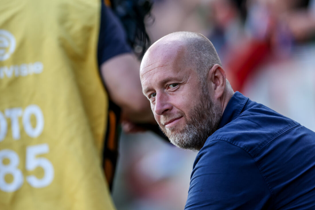 Roelof de Vries bij een oefenwedstrijd van SC Heerenveen