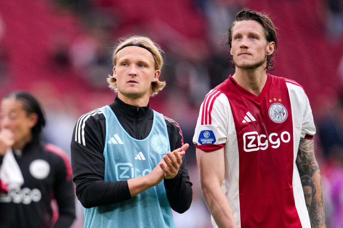 Kasper Dolberg en Wout Weghorst