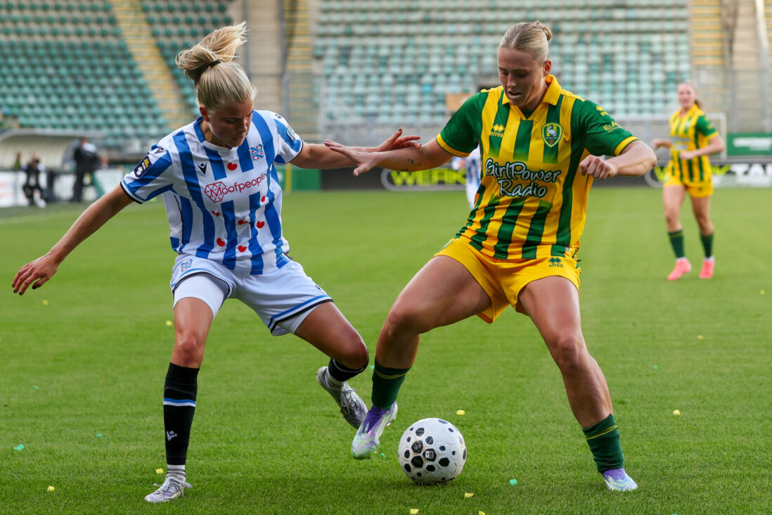 Eef Kerkhof (SC Heerenveen) en Robin Blom (ADO Den Haag)