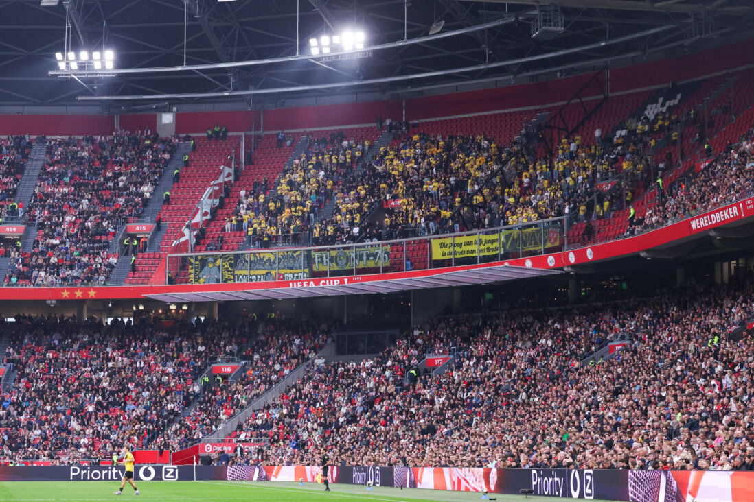 Het uitvak met NAC-supporters in de Johan Cruijff ArenA