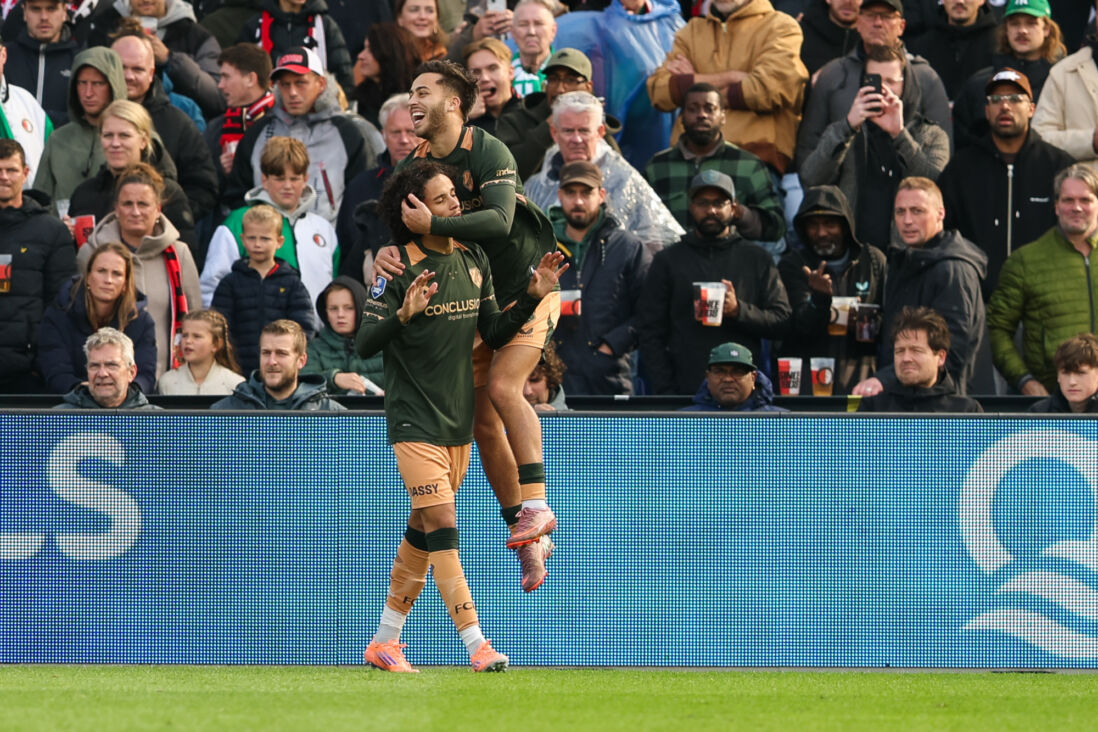 Gjivai Zechiël juicht niet na goal tegen Feyenoord