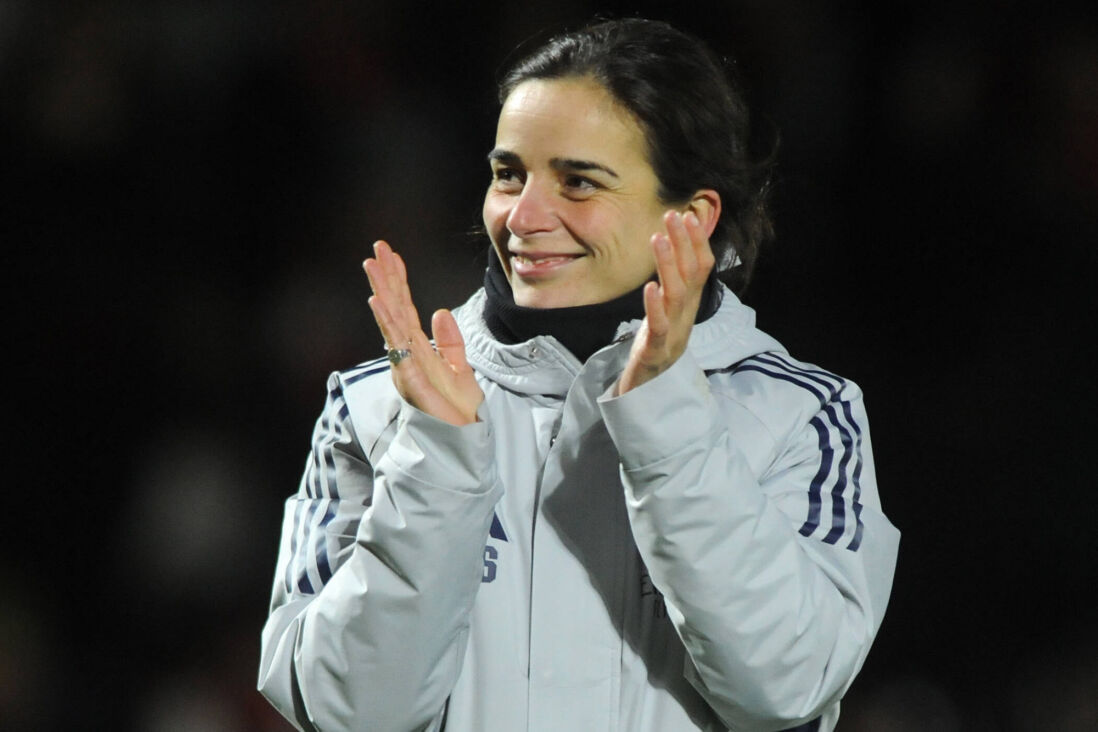 Renée Slegers na de zege van Arsenal