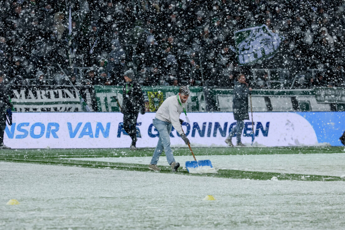 Sneeuw in de Euroborg