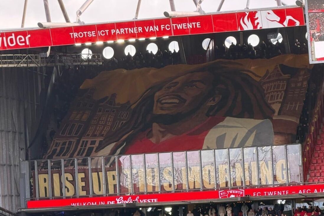 Ajax-spandoek in Enschede