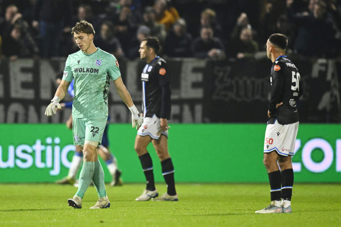 Bernt Klaverboer tijdens het duel met PEC Zwolle