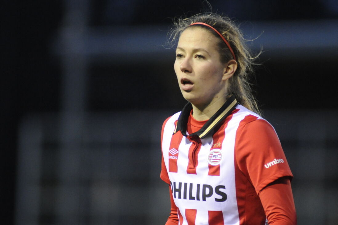 Mauri van de Wetering in 2016 als speelster van PSV