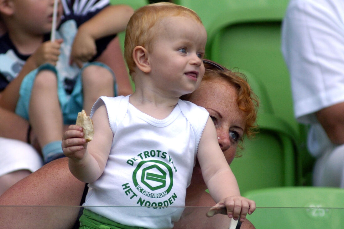 Een jonge supporter van FC Groningen