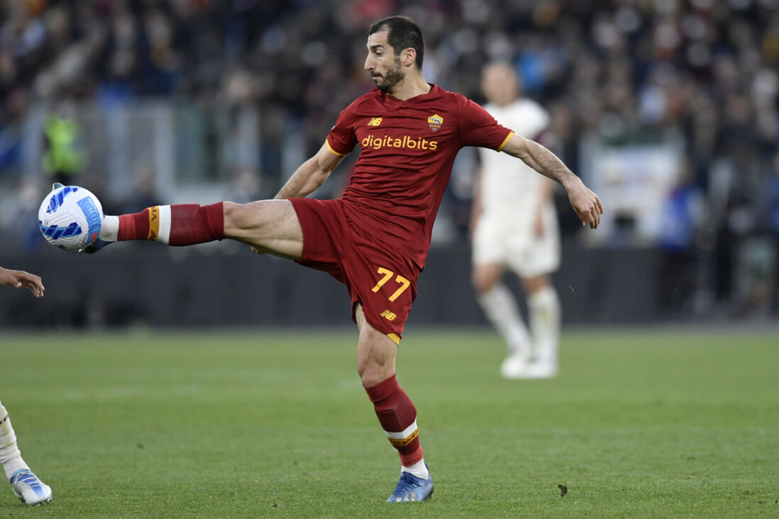 Henrikh Mkhitaryan in actie voor AS Roma