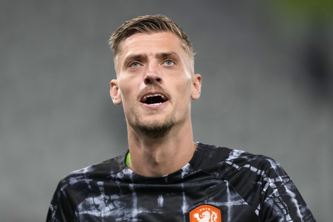 Andries Noppert voorafgaand de wedstrijd tegen Senegal