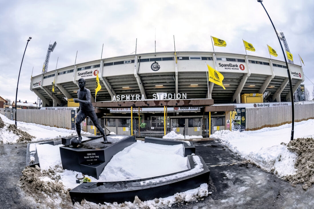 Het Aspmyra Stadion van Bodø/Glimt