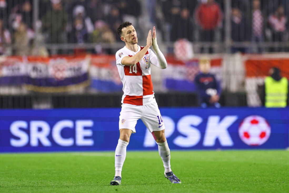 Ivan Perisic in het shirt van Kroatië