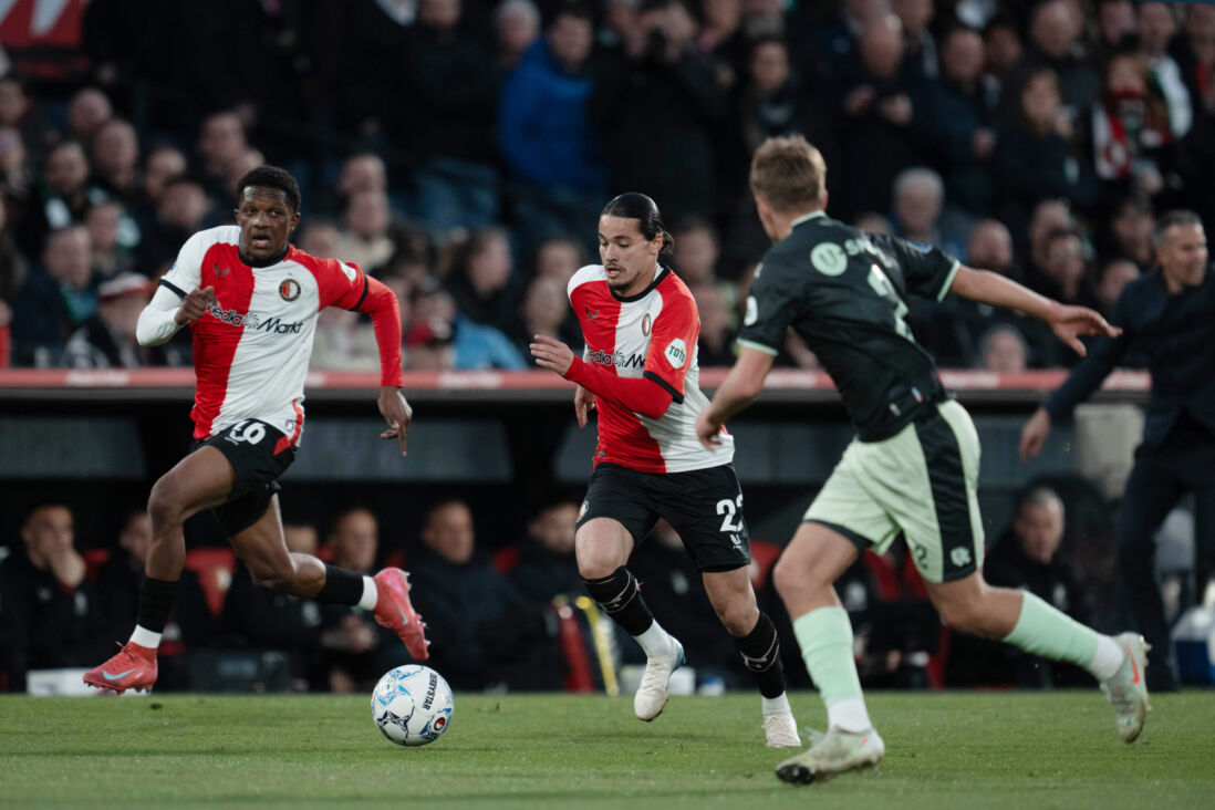 Givairo Read en Anis Hadj Moussa voor Feyenoord