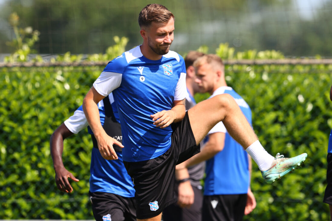 Dylan Vente op de eerste training van SC Heerenveen