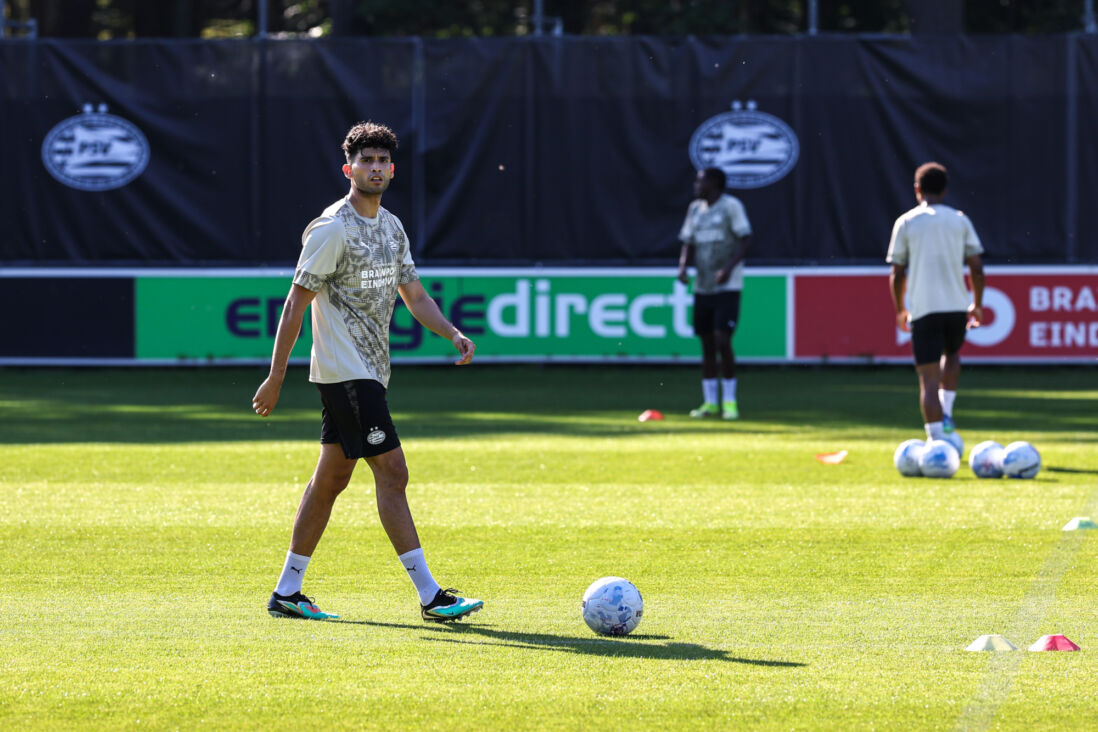 Ricardo Pepi op de eerste training van PSV
