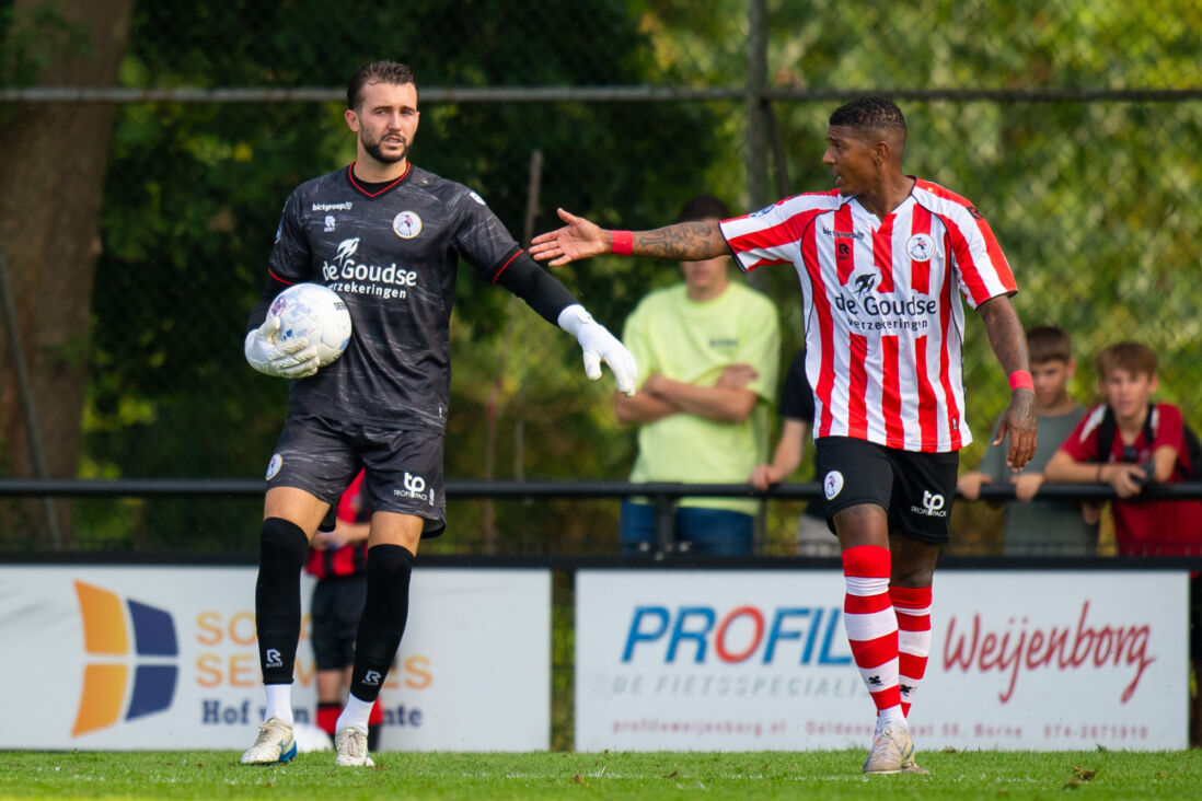 Joël Drommel bij zijn debuut voor Sparta