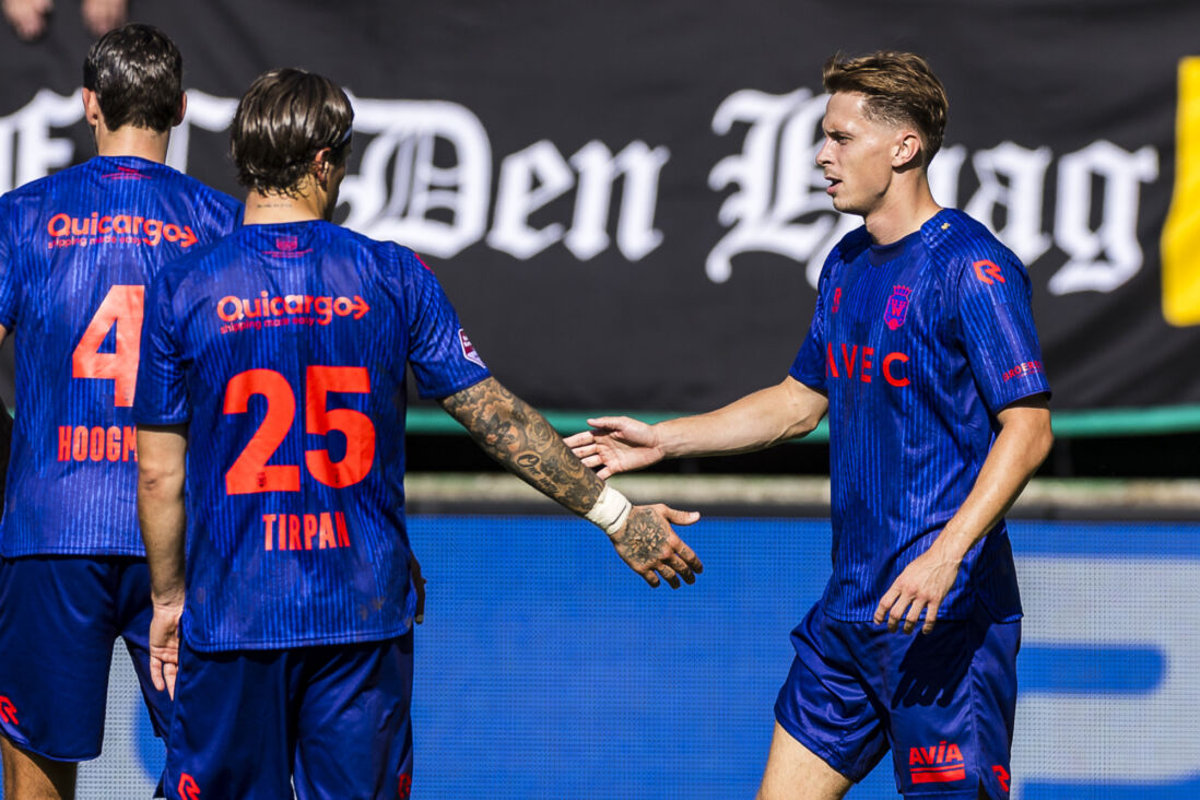 Ringo Meerveld na zijn treffer tegen ADO Den Haag