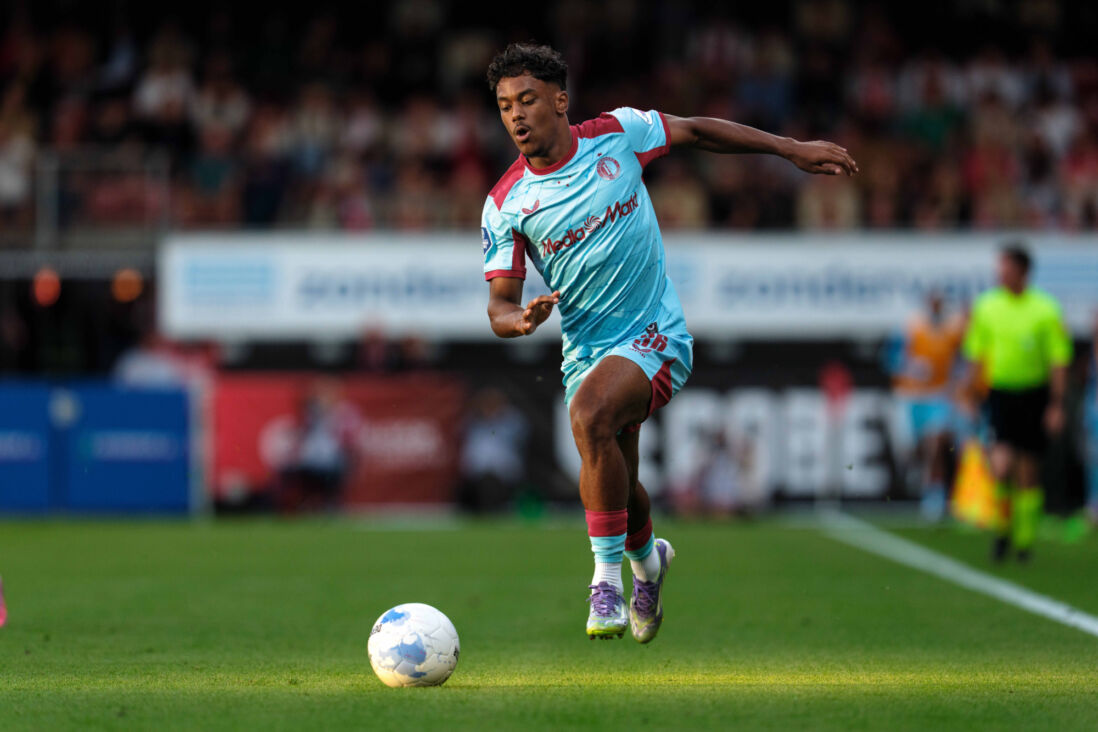 Jaden Slory bij zijn debuut in Feyenoord 1