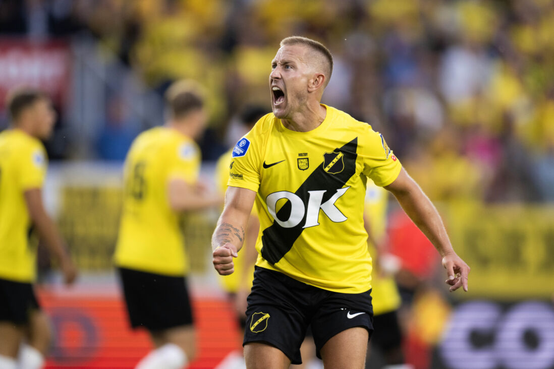 Lewis Holtby juicht na zijn doelpunt