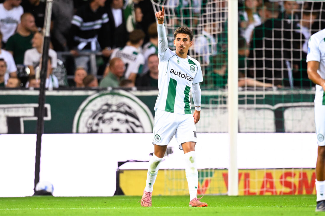 Younes Taha heeft zojuist gescoord voor FC Groningen