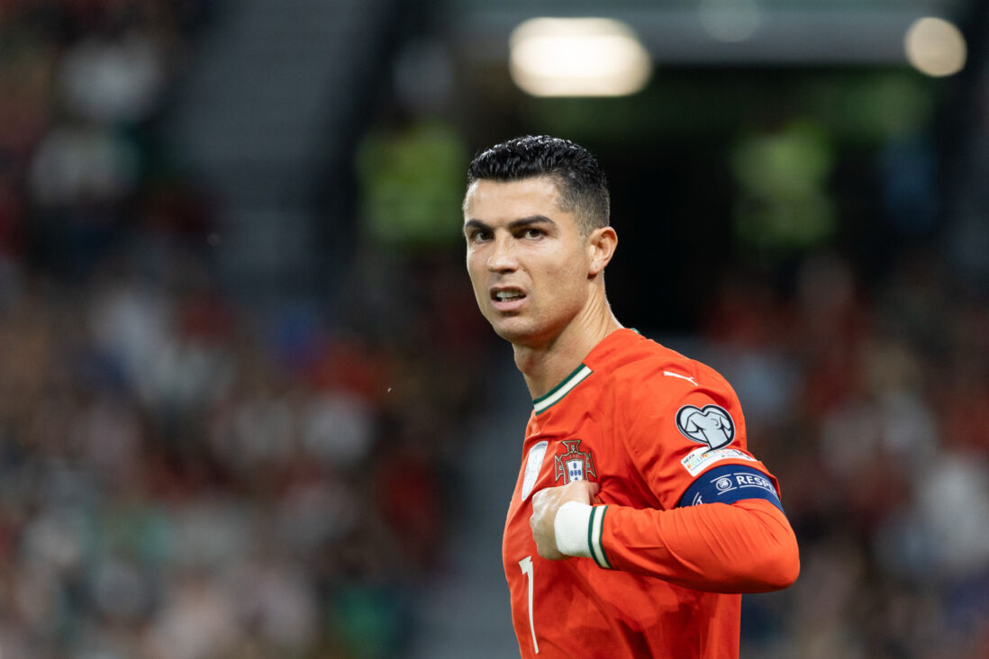 Cristiano Ronaldo in het shirt van Portugal