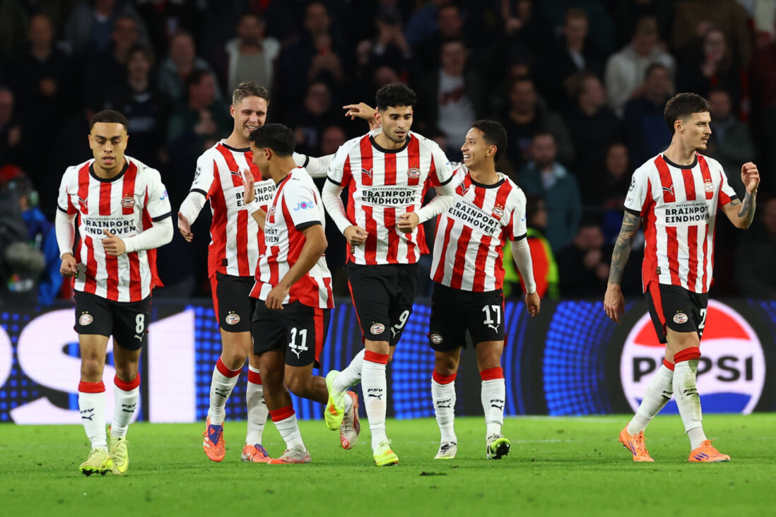 PSV viert een doelpunt