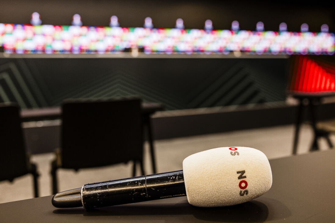 Een microfoon van de NOS