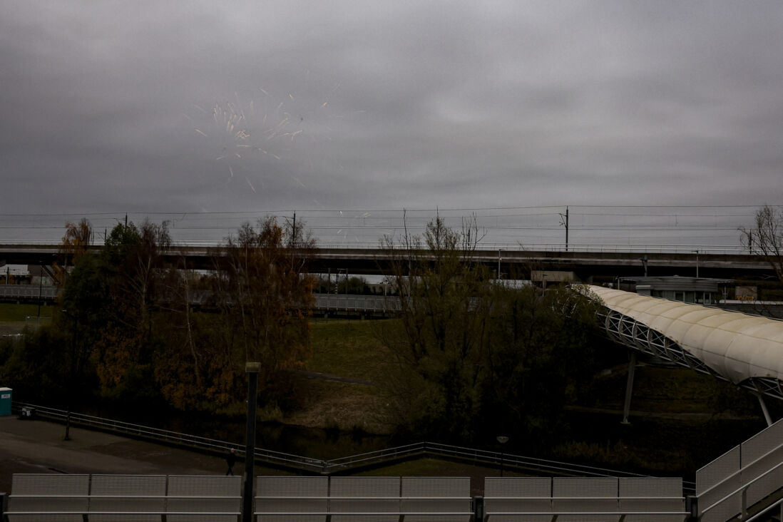 Vuurwerk buiten de Johan Cruijff ArenA