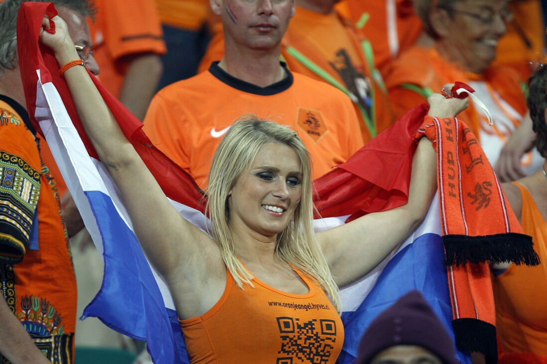 Een supporter van Oranje tijdens het WK
