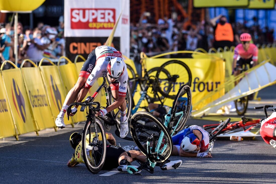 De verschrikkelijke crash van Fabio Jakobsen