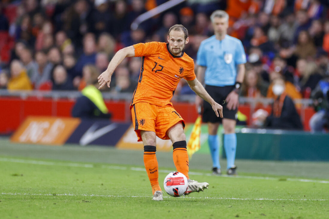 Daley Blind in actie bij het Nederlands Elftal