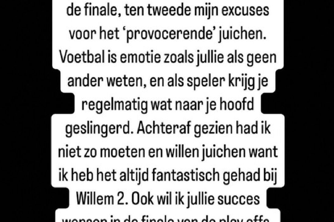 Excuses van Jari Schuurman