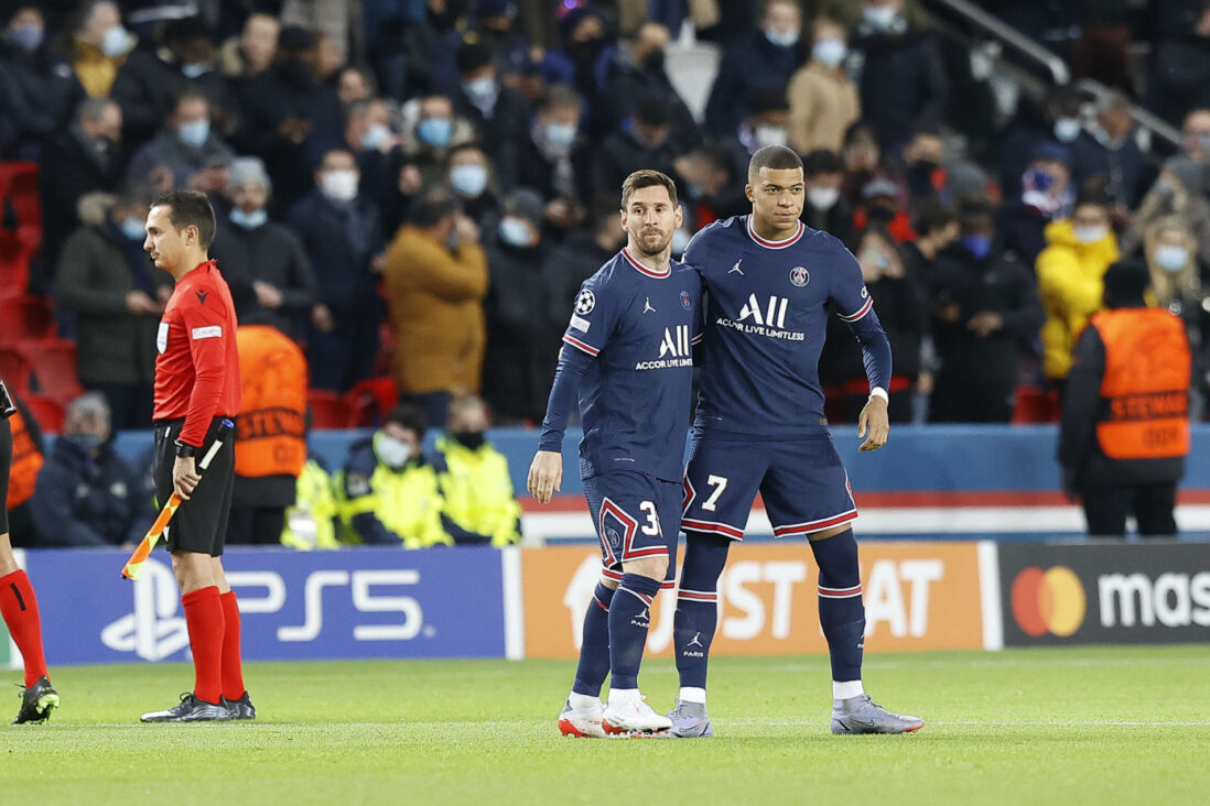 Lionel Messi met Kylian Mbappe