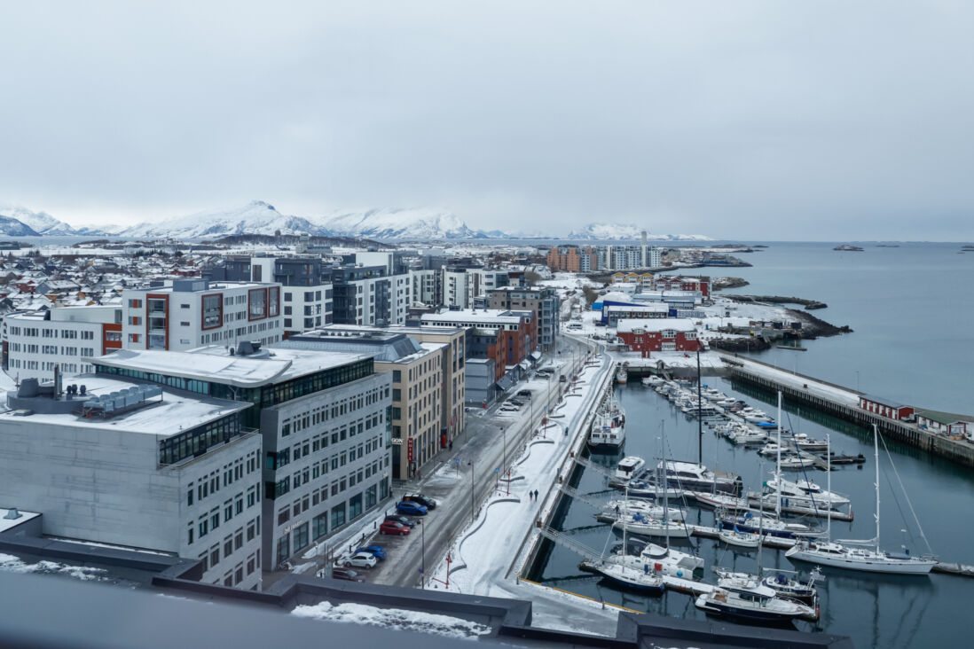 Bodø in de sneeuw