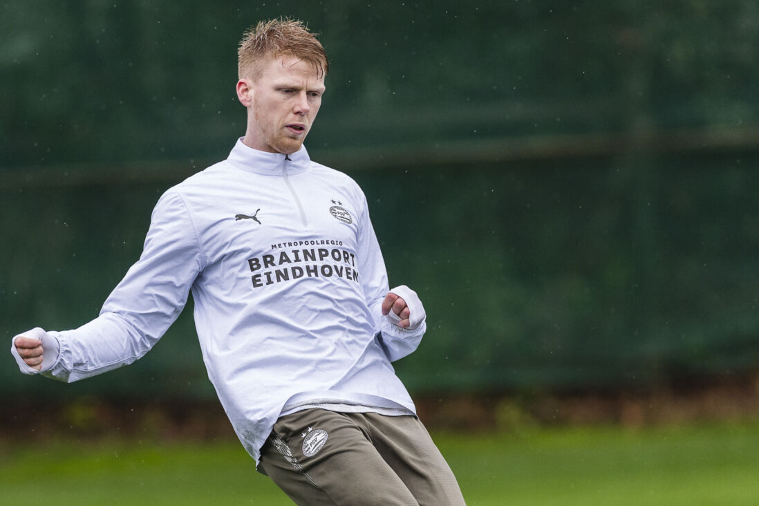 Jerdy Schouten op het trainingskamp van PSV