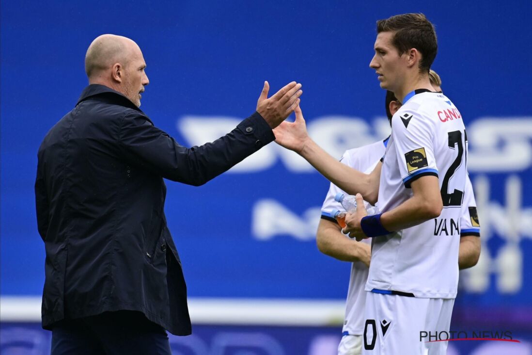 Philippe Clement en Hans Vanaken tijdens Genk-Club Brugge