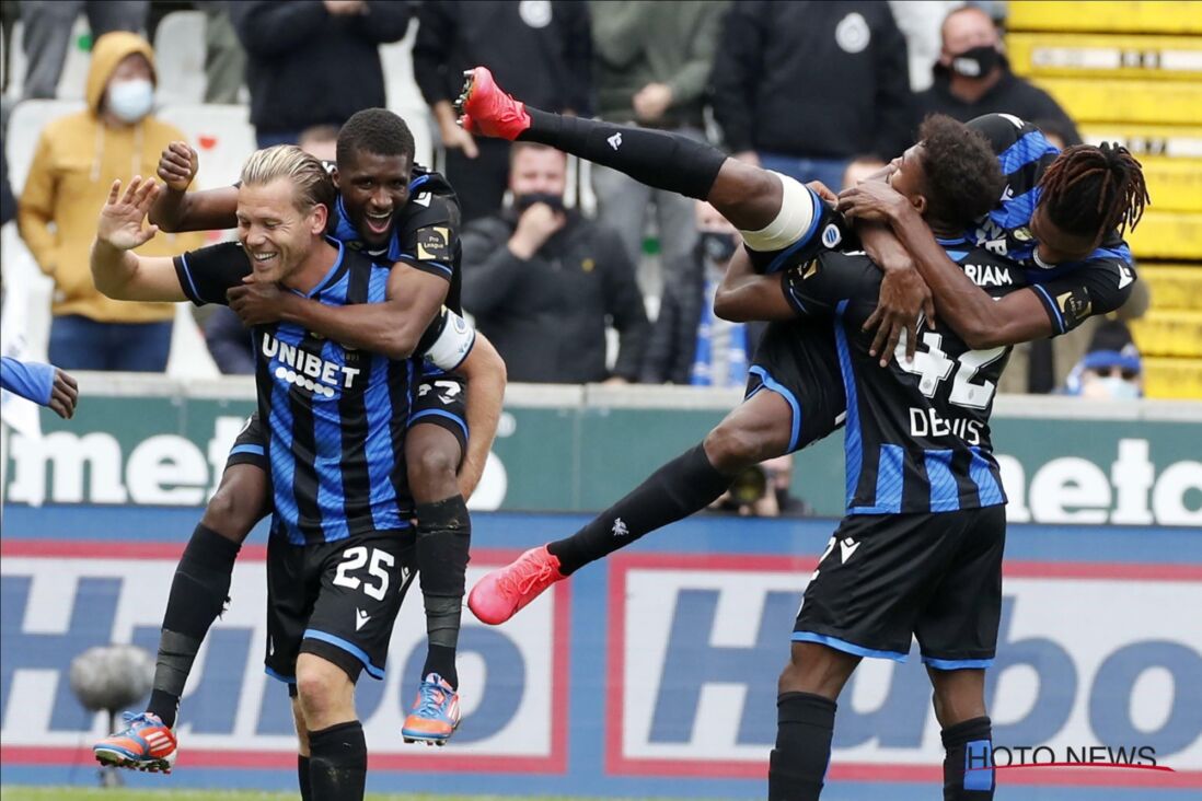 Ruud Vormer viert een treffer tijdens Club Brugge-Anderlecht|Club Brugge viert een treffer tegen Anderlecht