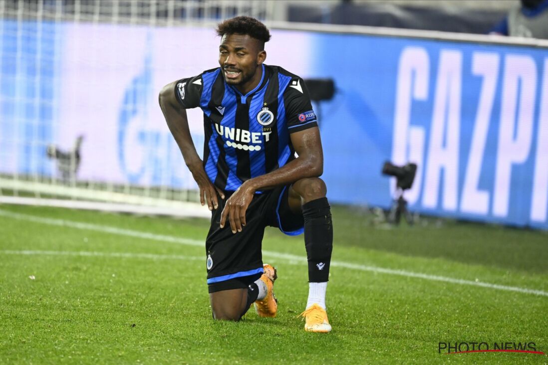 Emmanuel Dennis in de thuiswedstrijd van Club Brugge tegen Borussia Dortmund