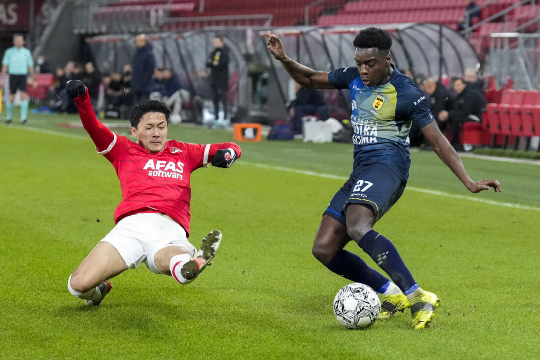 Sekou Sylla tijdens duel tussen AZ en SC Cambuur