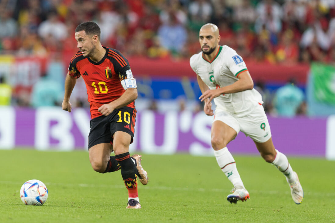 Soufyan Amrabat tegen Belgie