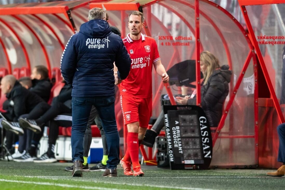 Wout Brama met FC Twente-trainer Ron Jans