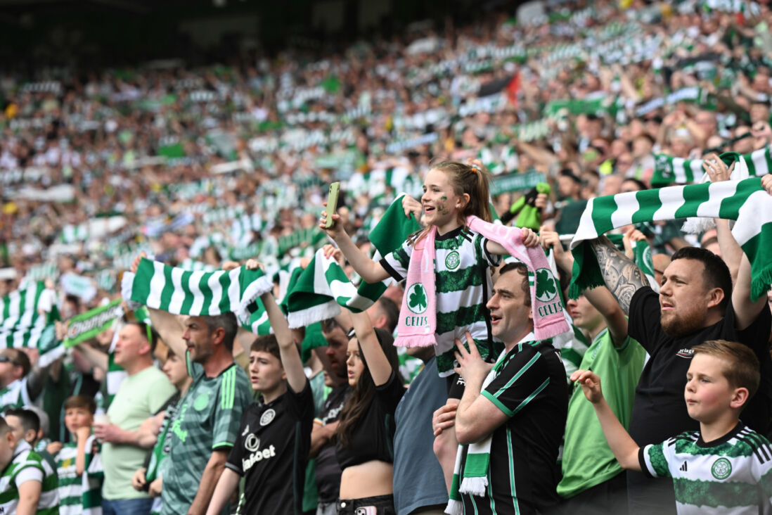 Celtic-fans in Glasgow