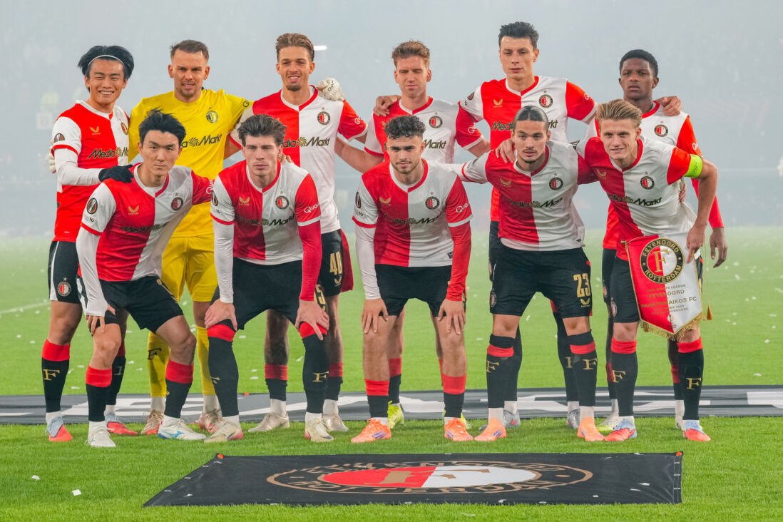 Elftalfoto van Feyenoord voor de Europa League-wedstrijd tegen Panathinaikos