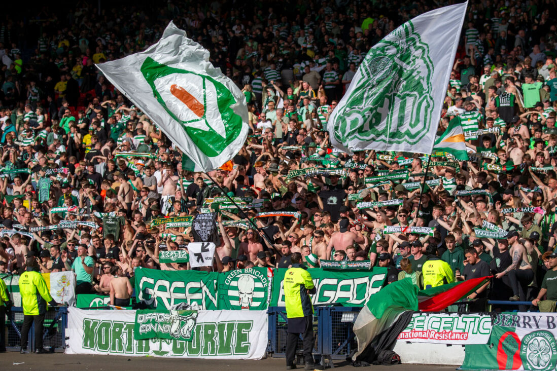 Celtic-fans van de 'Green Brigade'