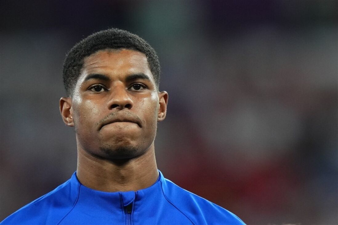 Marcus Rashford namens Engeland op het WK in Qatar