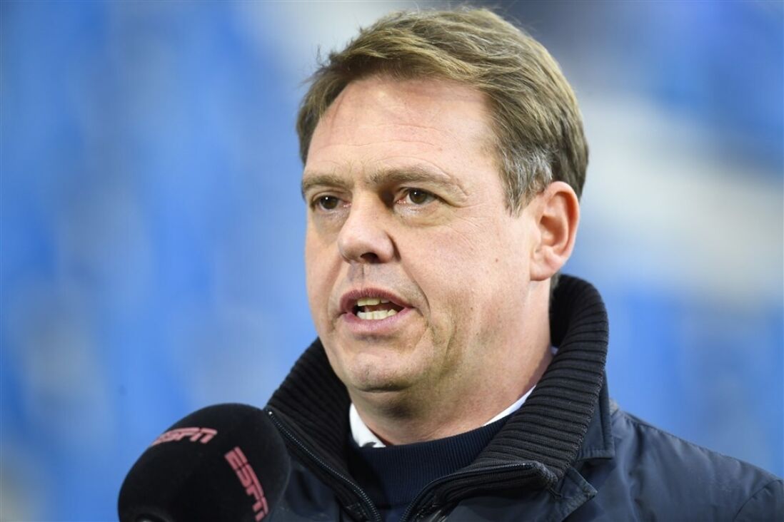 Ole Tobiasen voor de camera van ESPN
