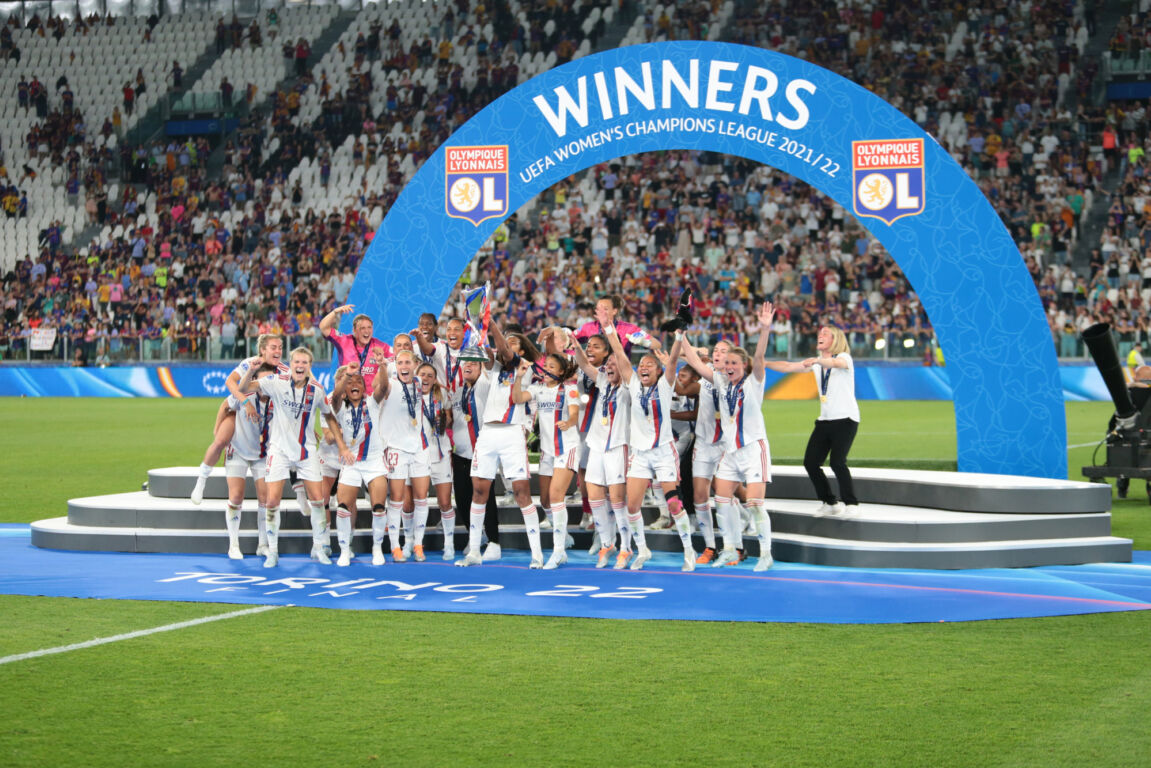 Olympique Lyon viert de winst van de Champions League