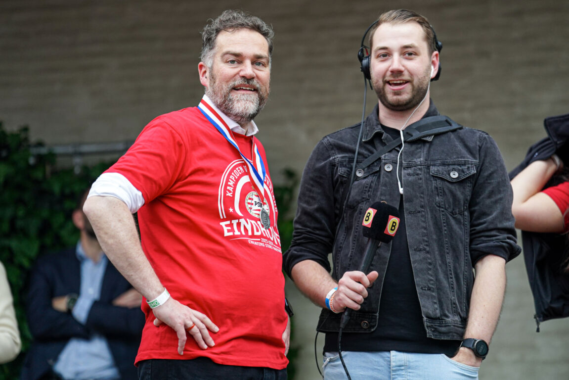 Klaas Dijkhoff tijdens de huldiging van PSV