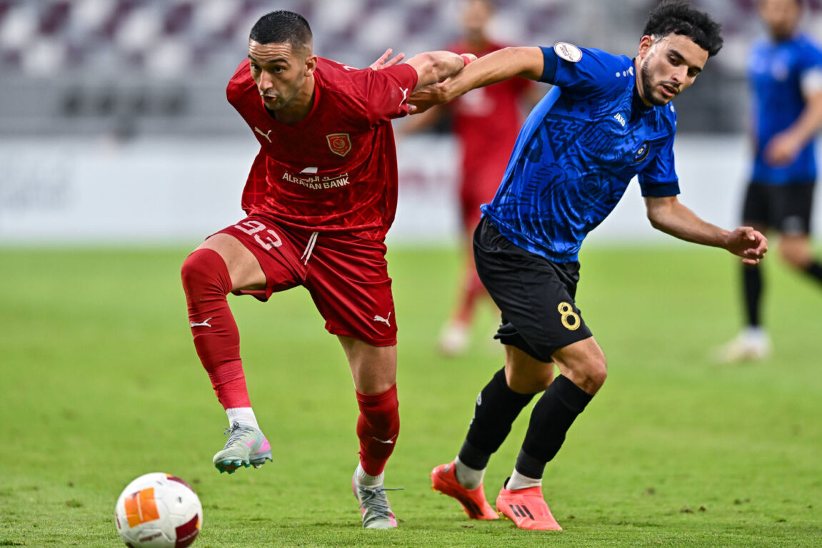 Hakim Ziyech in actie voor Al-Duhail